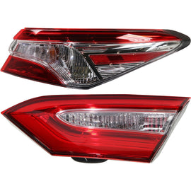 2018-2020 Toyota Camry Tail Lights - Passenger Side Inner & Outer Halogen