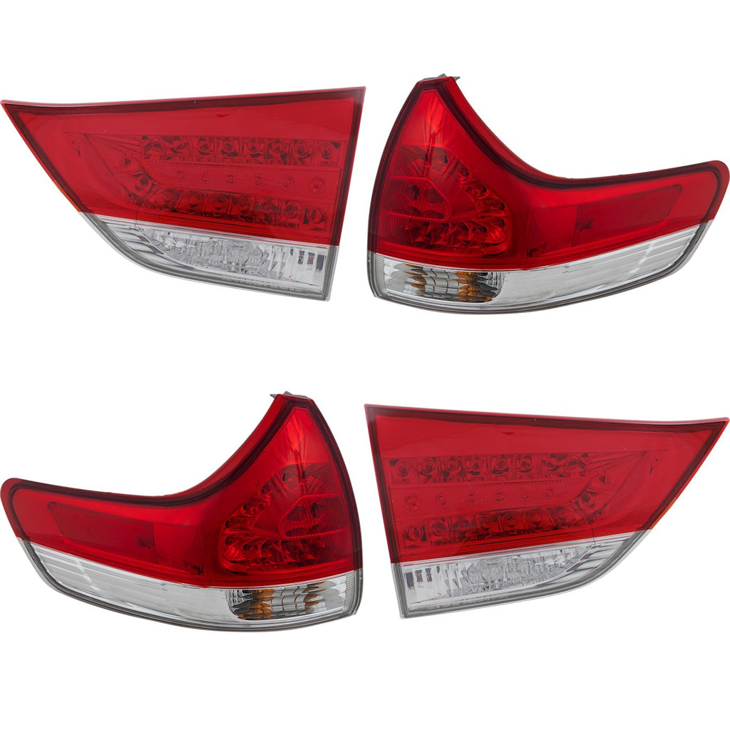 2012-2014 Toyota Sienna Tail Lights - Halogen, Left & Right, Inner (8155008030)