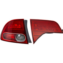 Load image into Gallery viewer, 2006-2008 Honda Civic Tail Light - Halogen, Left, Inner &amp; Outer (33551SNAA02)