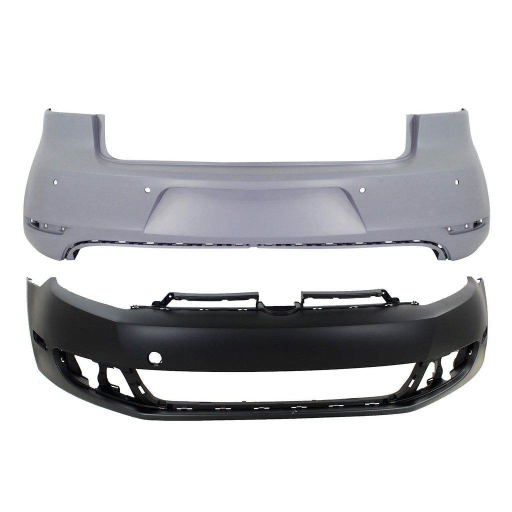 2010-2014 Volkswagen GTI & Golf Bumper Cover Set - Front Rear