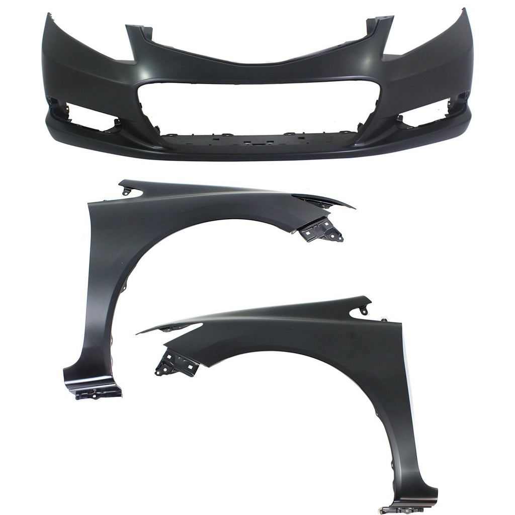 2012-2013 Honda Civic Bumper Cover - Front, 3-Piece, Coupe (04711TS8A90ZZ)