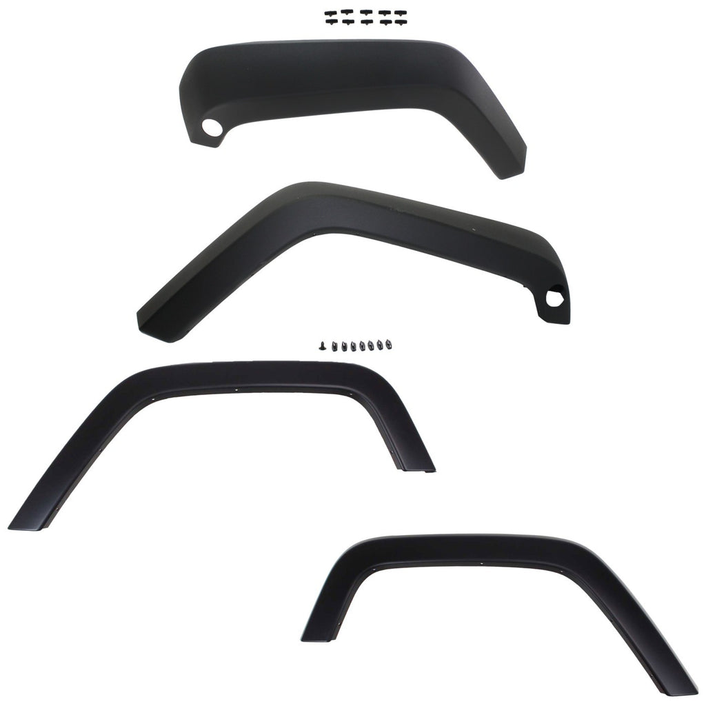 2007-2018 Jeep Wrangler & Wrangler JK Fender Flare - Set of 4, Left & Right