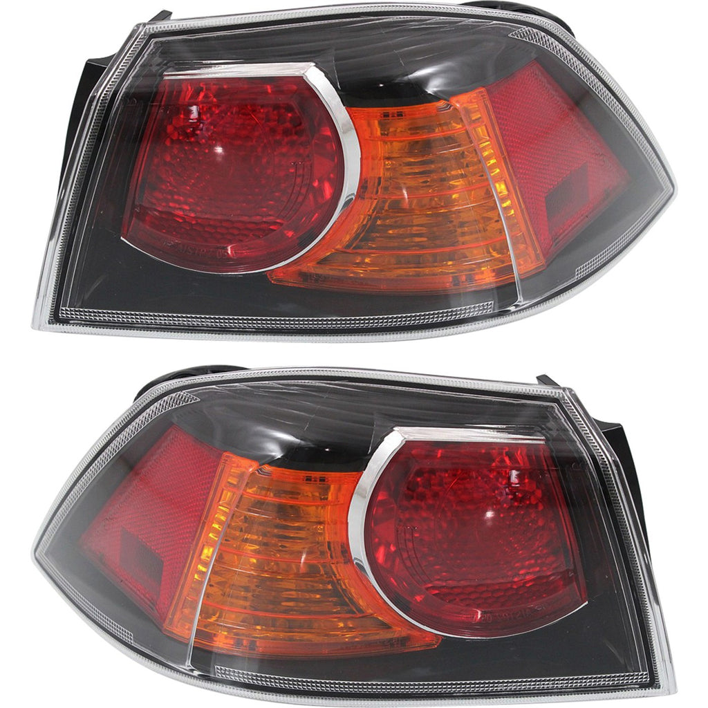2009-2017 Mitsubishi Lancer Tail Lights - Halogen, Outer, w/ Bulbs (8330A622)