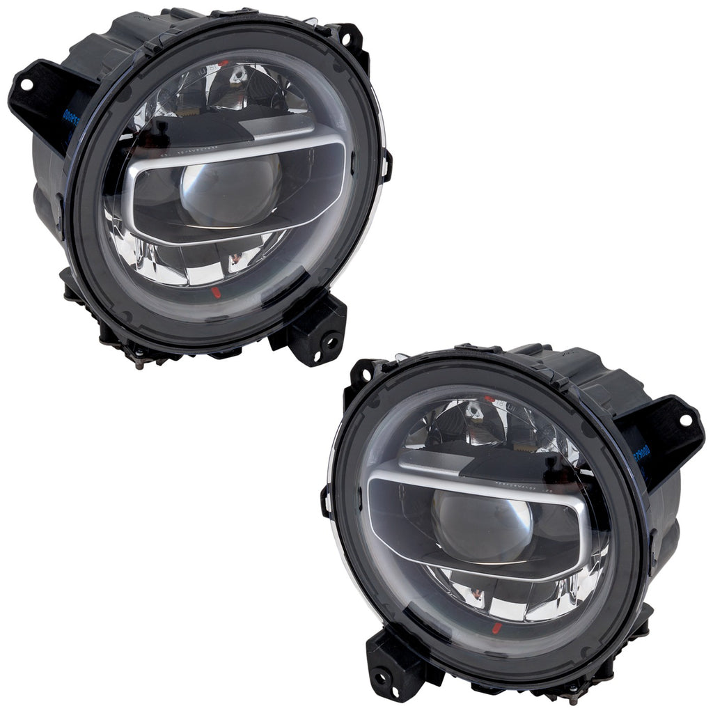 2019-2022 Jeep Gladiator & Wrangler Headlights - LED, Driver & Passenger Side, w/ Bulbs (55112878AG)