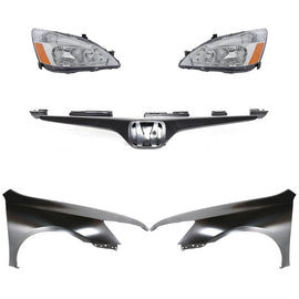 2003-2006 Honda Accord Headlights - Halogen, Left & Right, Assembly (33101SDAA01PFM)