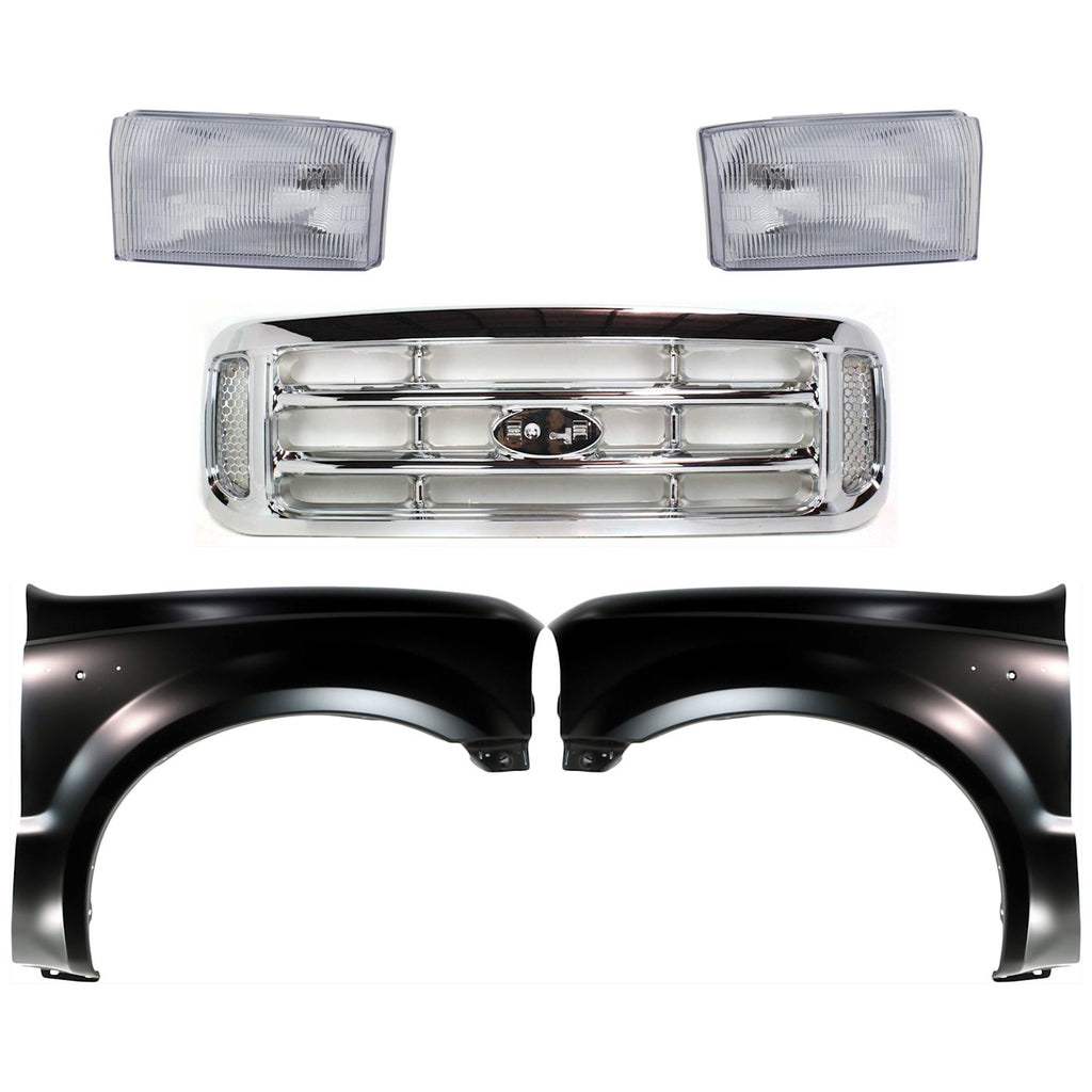 1999-2001 Ford Fenders - Left & Right, Chrome (F81Z8200)