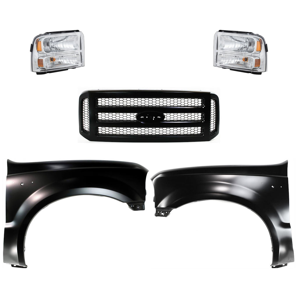 2005-2007 Ford F-250 Super Duty & F-350 Super Duty Headlights - Left & Right (6C3Z13008AB)