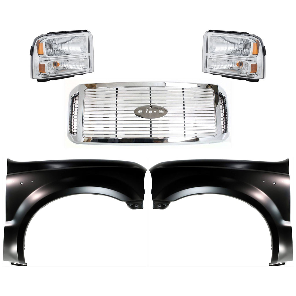 2006-2007 Ford F-250 Super Duty & F-350 Super Duty Fenders - Left & Right (6C3Z8200AAA)