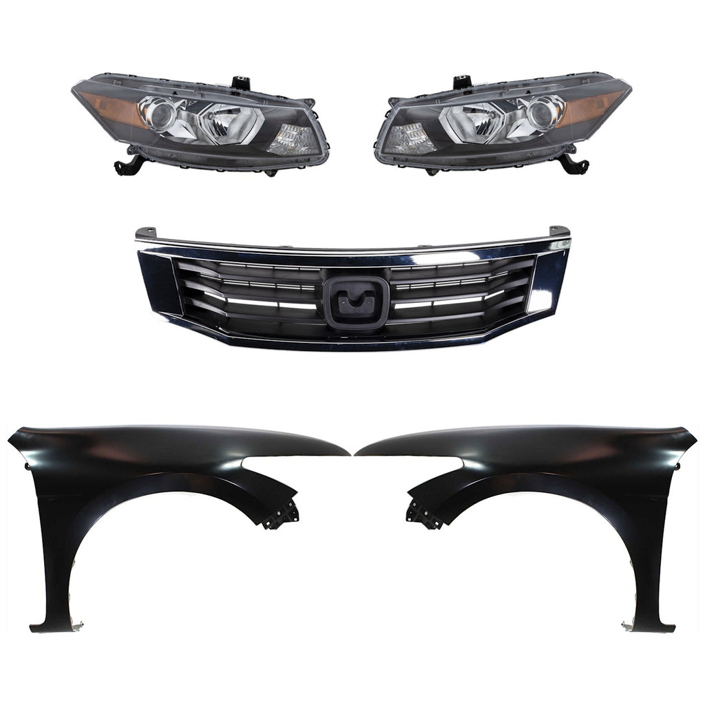 2008-2010 Honda Accord Headlights - Driver & Passenger Side (33100TE0A01)