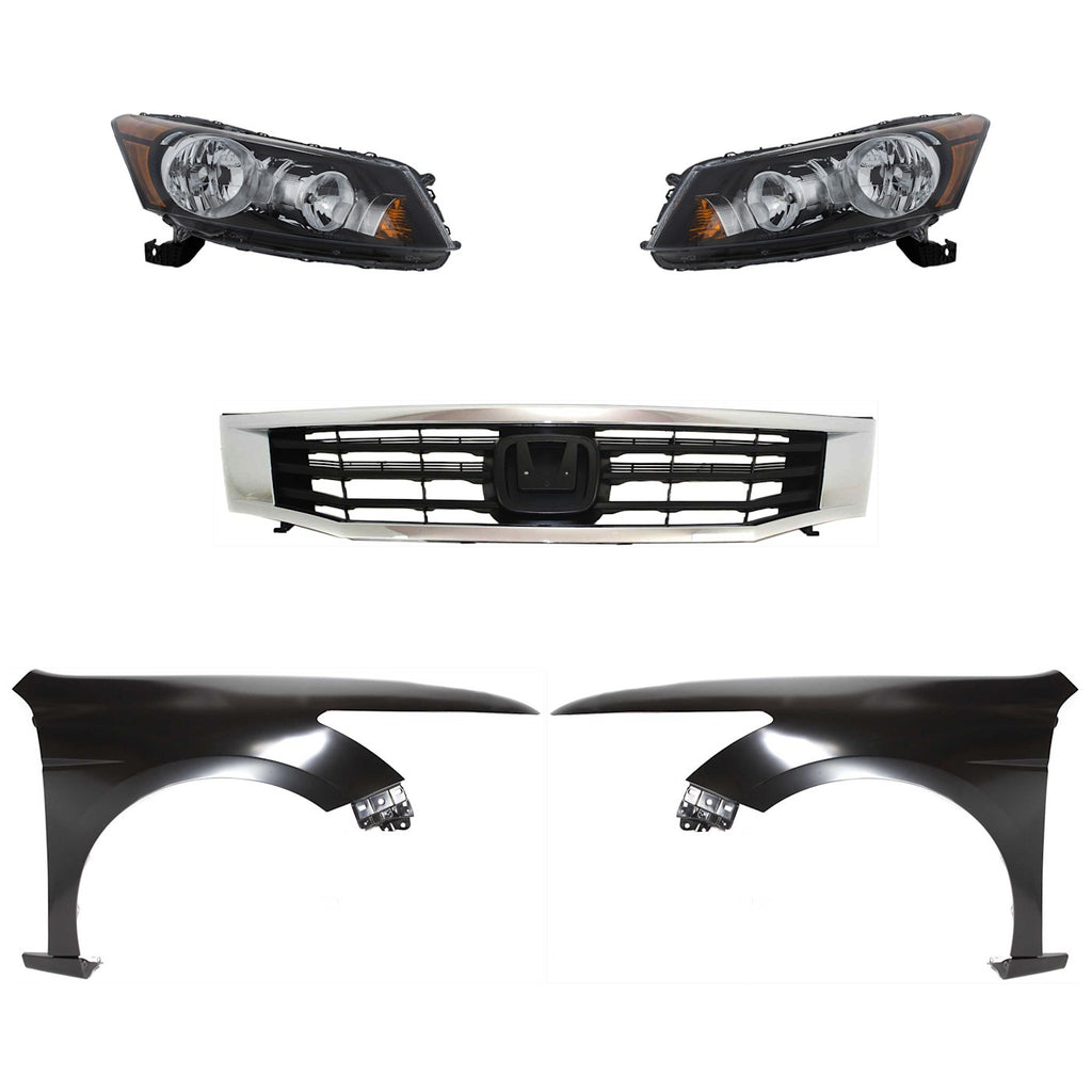 2008-2010 Honda Accord Headlights - Driver & Passenger Side (33100TA0A01)