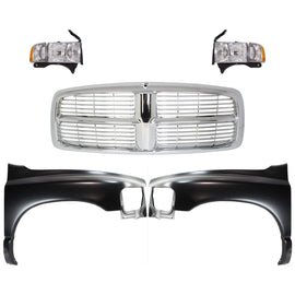 2002 Dodge Ram 1500 Fenders - Halogen, Front, Left & Right (55276208AD)