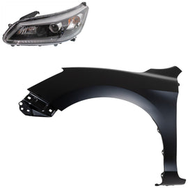 2013-2015 Honda Accord Headlight - Halogen, 2.4L, Sedan (33150T2AA01)