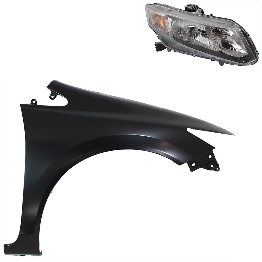 2013-2015 Honda Civic Fender - Passenger Side (33100TR0A51)