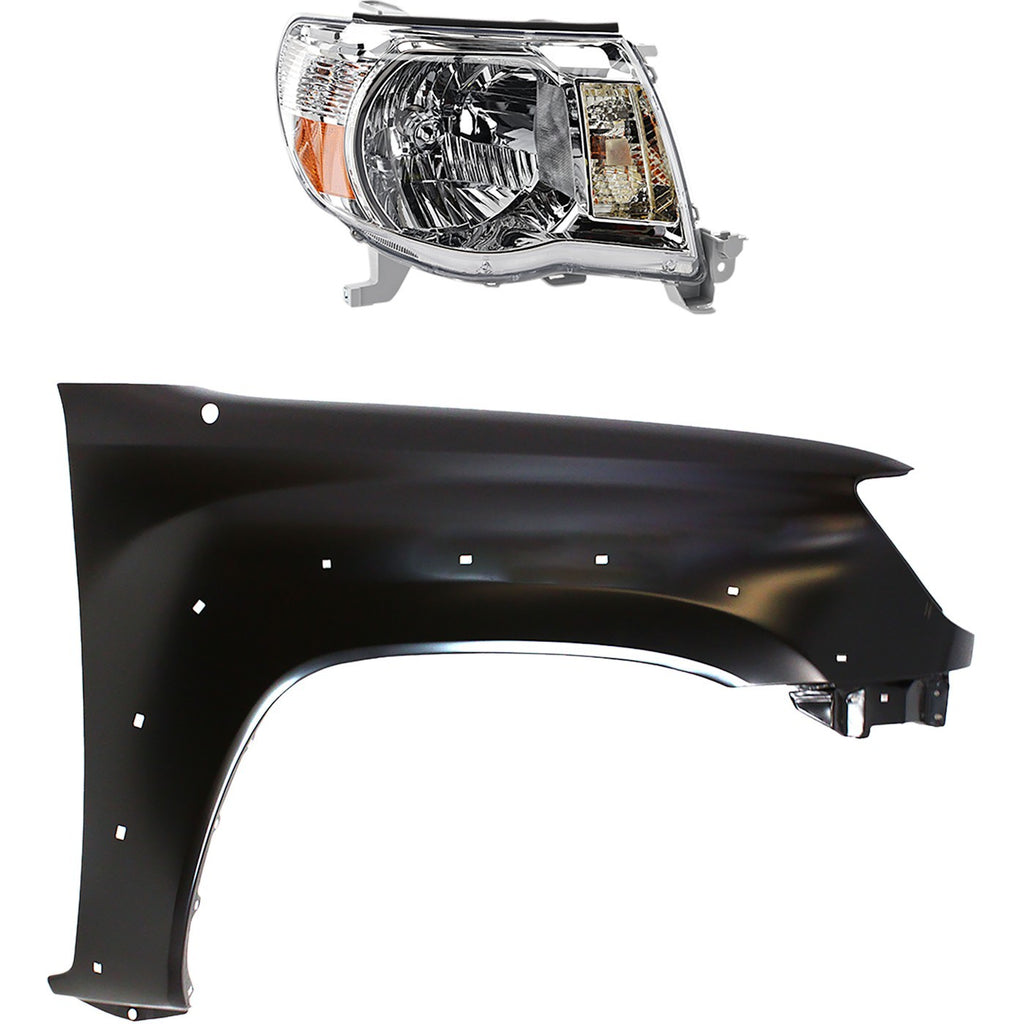 2005-2011 Toyota Tacoma Fender - Passenger Side, w/ Bulbs, 4WD (8111004163)
