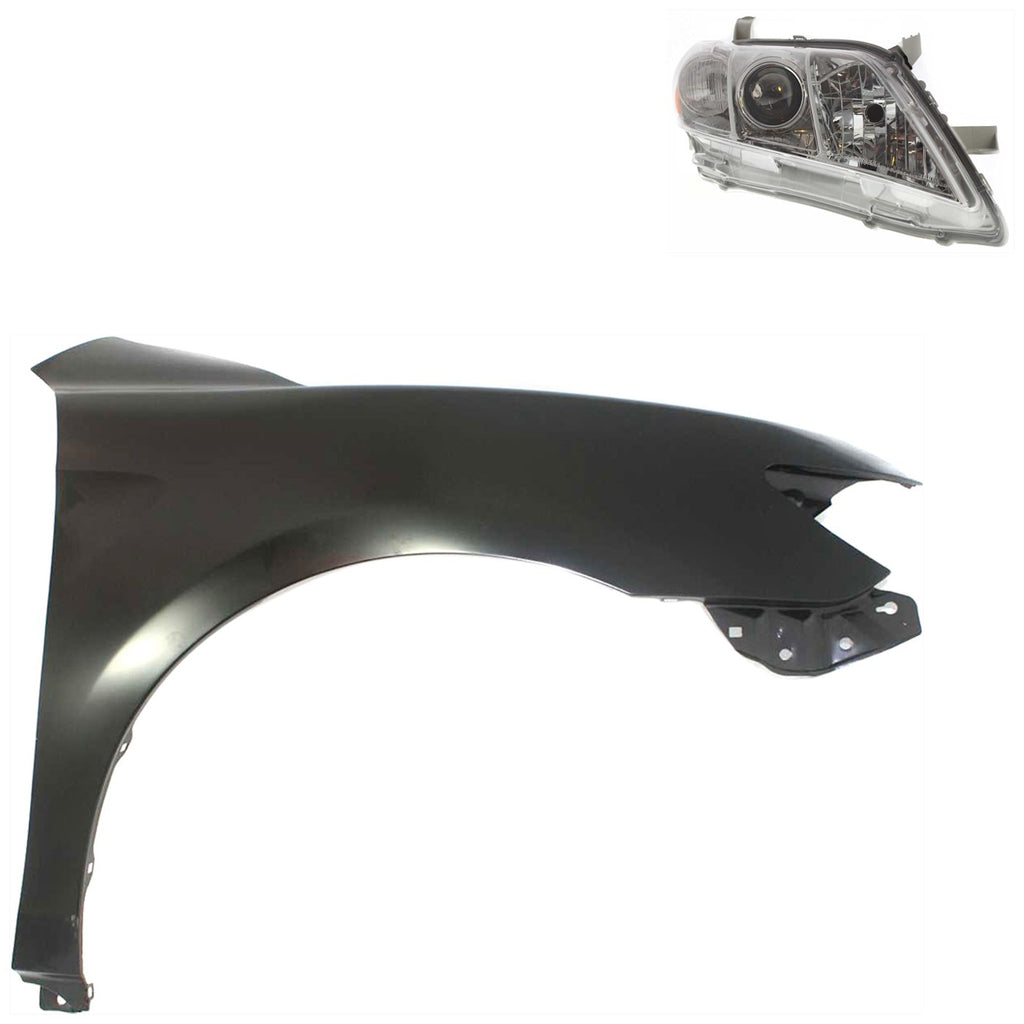 2007-2009 Toyota Camry Headlight - Halogen, Right, Sedan (8113033652)