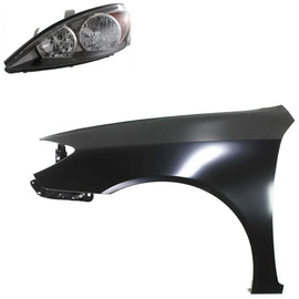 2002-2004 Toyota Camry Driver Side Headlight Kit with 1 Fender (OEM 81150AA070)