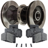Disc Brake & Pad Kit For 1995-00 Chevy C3500 Front LH RH Semi-Metallic Pads