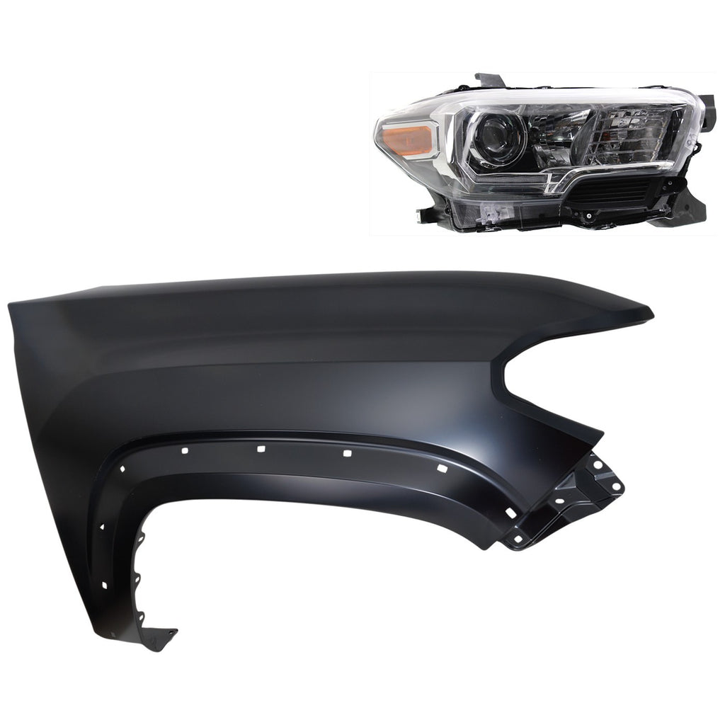 2016-2023 Toyota Tacoma Wheel Arch Repair Panel - Halogen, Right, Assembly (8111004270)