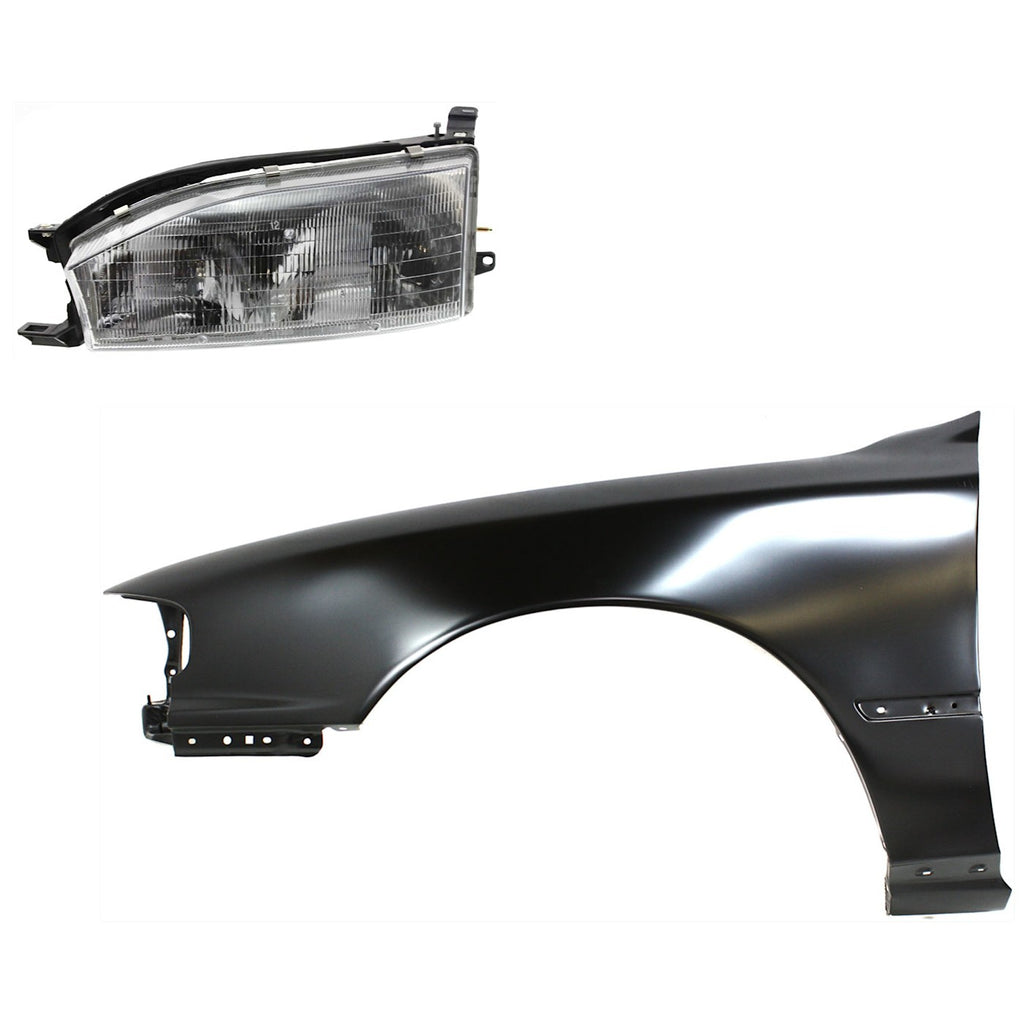 1992-1994 Toyota Camry Headlight - Halogen, Left, Assembly (8115006011)