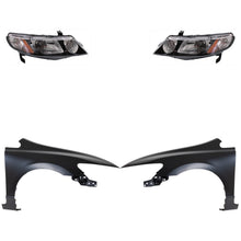 Load image into Gallery viewer, 2009-2011 Honda Civic Headlights - Halogen, Left &amp; Right, Sedan (33101SNCA01)
