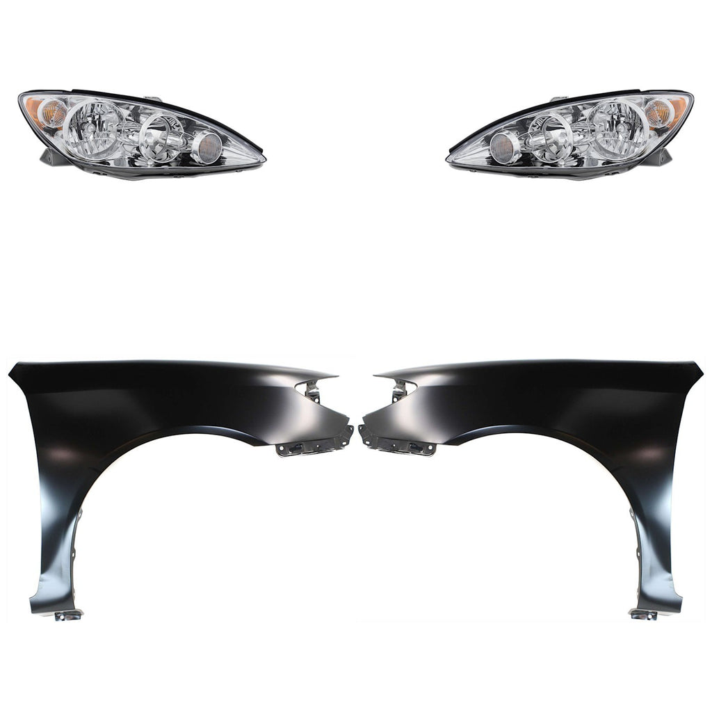 2005-2006 Toyota Camry Headlights - Halogen, Left & Right, Assembly (8111006180)