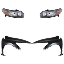 Load image into Gallery viewer, 2006-2011 Honda Civic Headlights - Halogen, Left &amp; Right, Coupe (33101SVBA11)