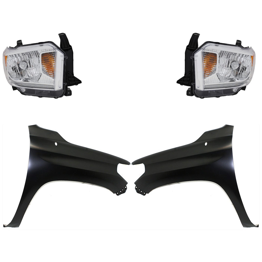 2014-2017 Toyota Tundra Headlights - Halogen, Left & Right, Assembly (811100C101)