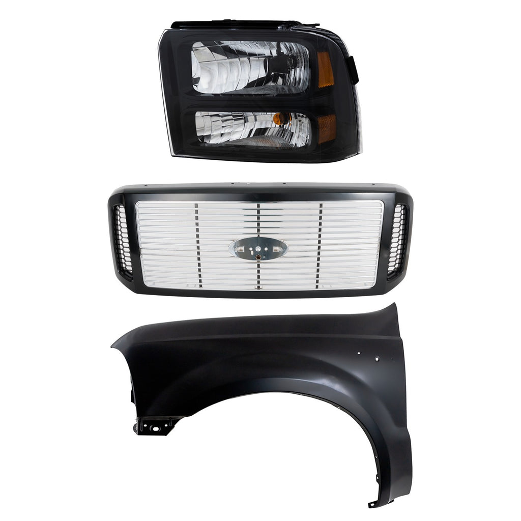 2005-2007 Ford F-250 Super Duty & F-350 Super Duty Grille - Assembly (6C3Z8200DH)