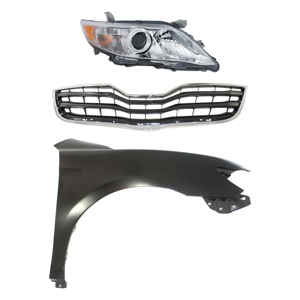 2010-2011 Toyota Camry Grille - Halogen, Right, Assembly (8111006500)