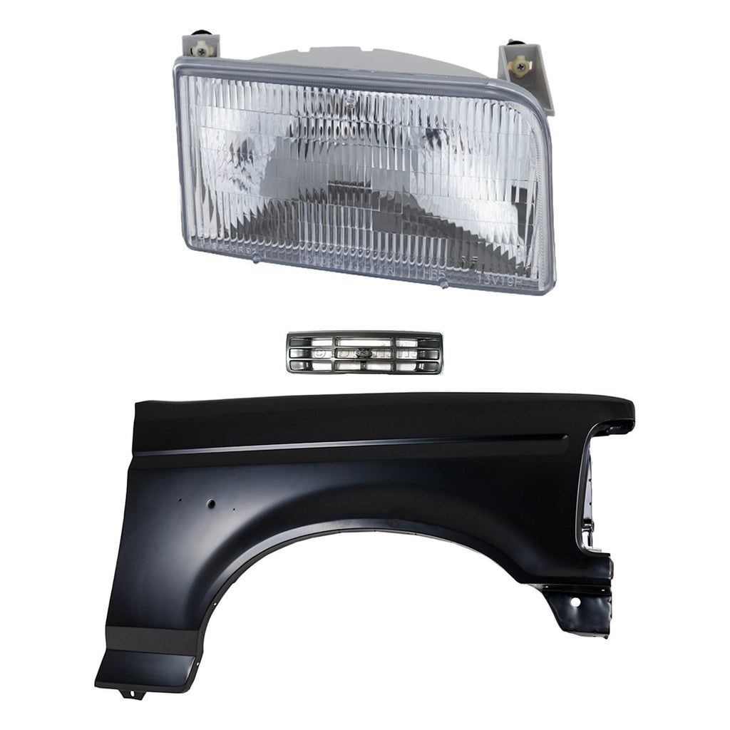 1992-1997 Ford Fender - Front, Right, Primed (F2TZ16005A)