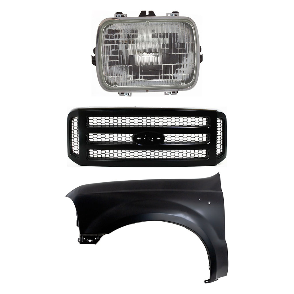 2005-2007 Ford F-250 Super Duty & F-350 Super Duty Fender - Halogen, Front, Driver Side (25949657)