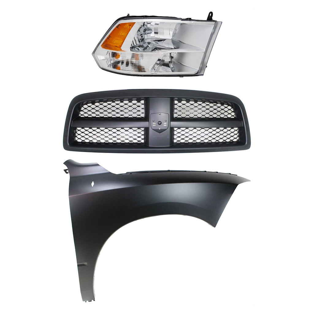 2009-2012 Dodge Ram 1500 & Ram 1500 Grille - Front, Right (68234161AA)