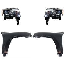 Load image into Gallery viewer, 2017-2022 Jeep Grand Cherokee &amp; Grand Cherokee WK Headlights - Left &amp; Right, Chrome, Assembly (68289234AE)