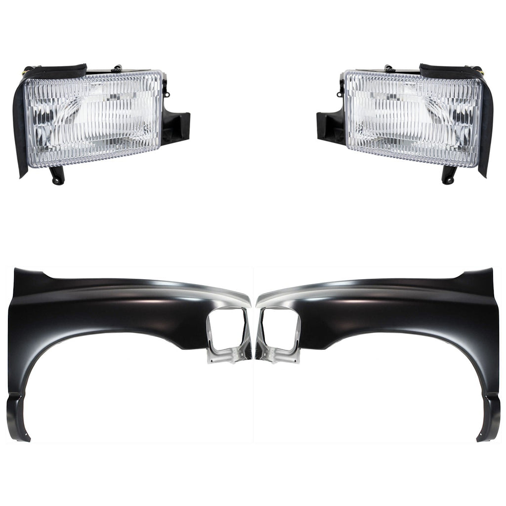 2002 Dodge Ram 1500 Fenders - Front, Left & Right, Primed (55276208AD)