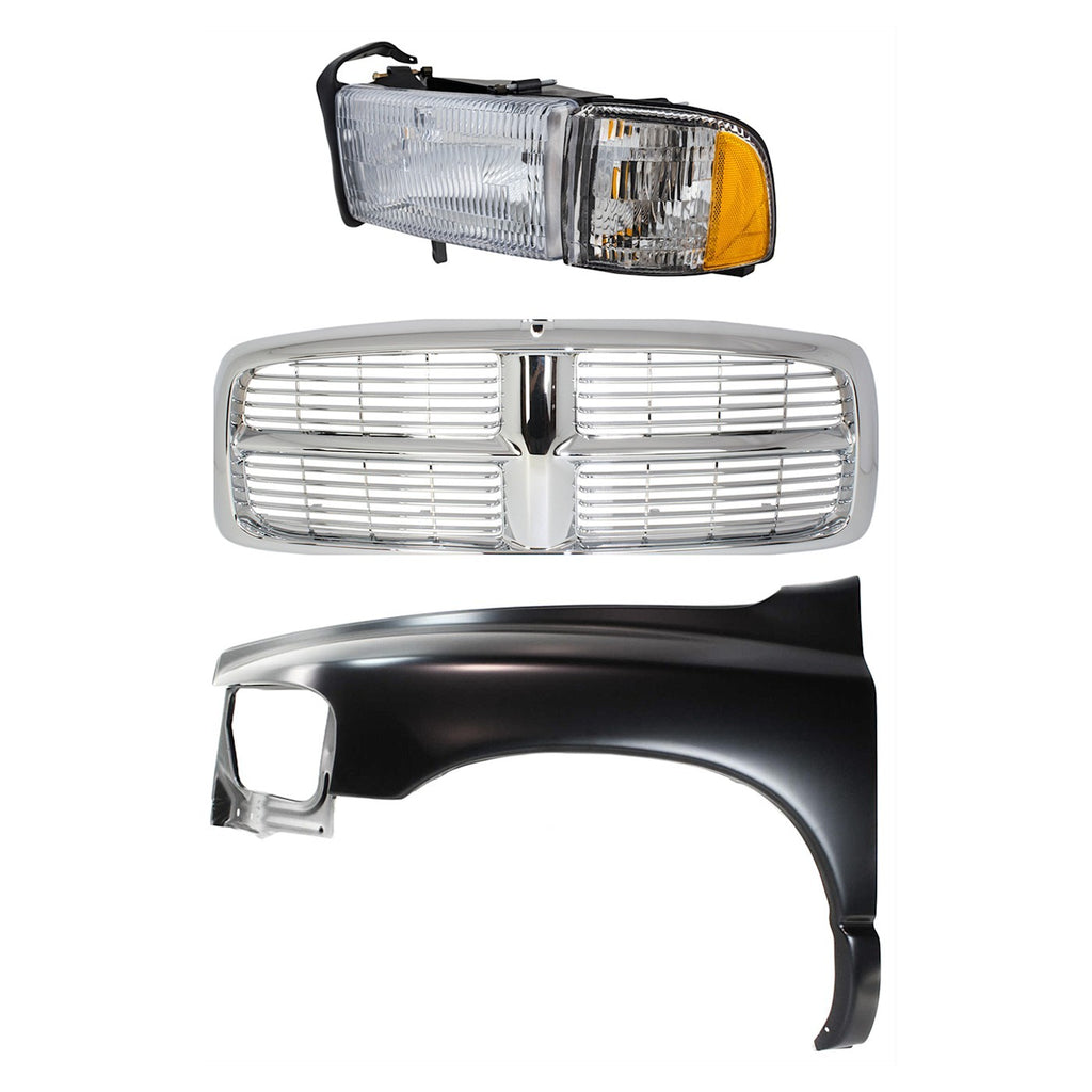 2002 Dodge Ram 1500 Fender - Left, Primed (55276209AD)