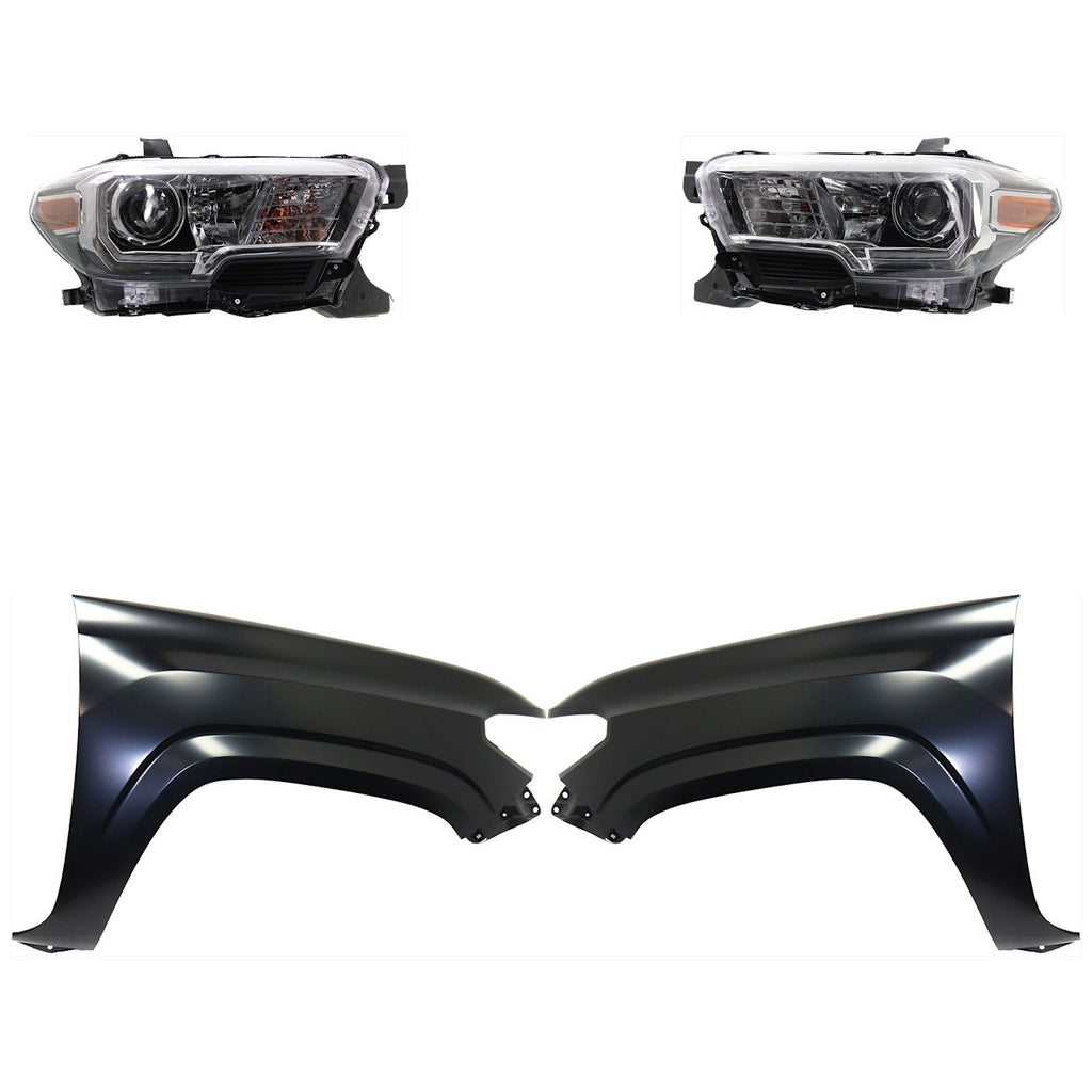 2016-2023 Toyota Tacoma Headlights - Halogen, Driver & Passenger Side, Assembly (8111004270)