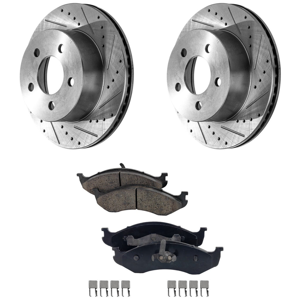 1999-2006 Jeep Cherokee & Wrangler Brake Rotors - Front, Left & Right (19906)