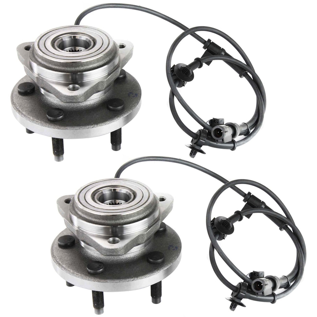 1999-2010 Ford & Mazda Front Wheel Hubs - Driver & Passenger Side, w/ Bearing & Sensor, 4WD