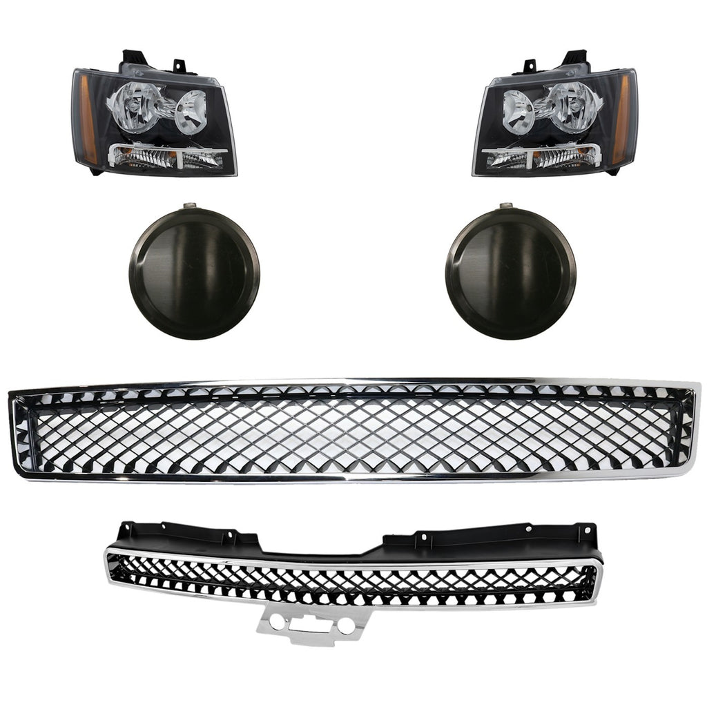 2007-2014 Chevrolet Bumper Grilles - Halogen, Left & Right, Assembly (22853025)