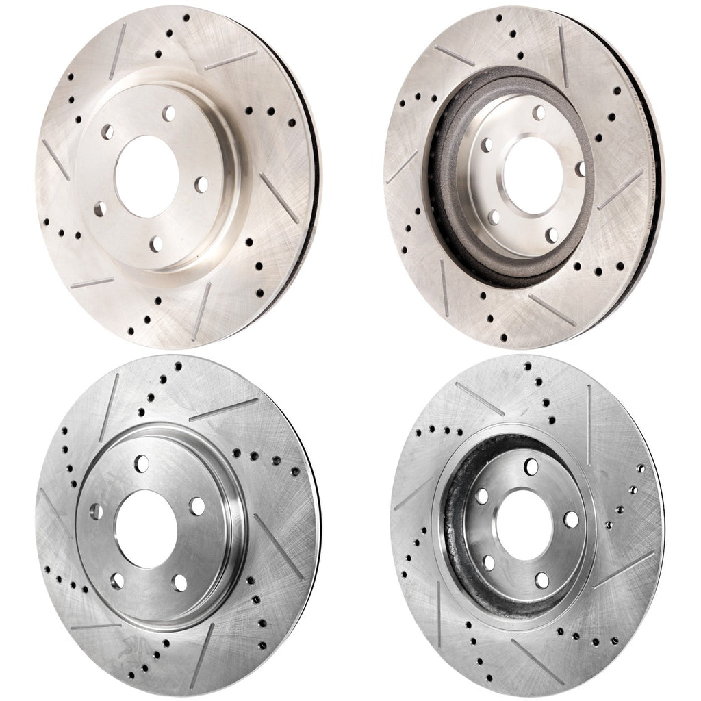 2009-2017 Chrysler, Dodge, Jeep & Mitsubishi Front & Rear Brake Disc Rotors Sedan