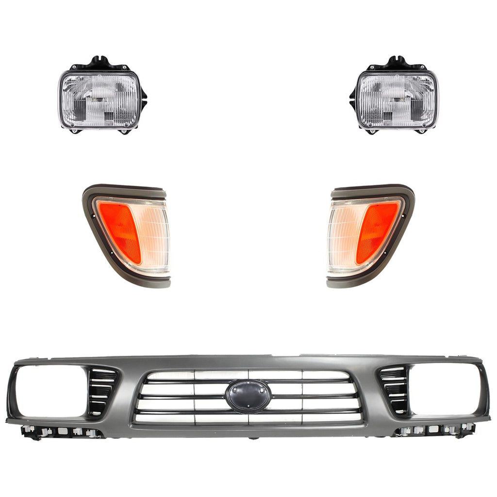 1995-1997 Toyota Tacoma Headlights - Halogen, Driver & Passenger Side (8111089155)