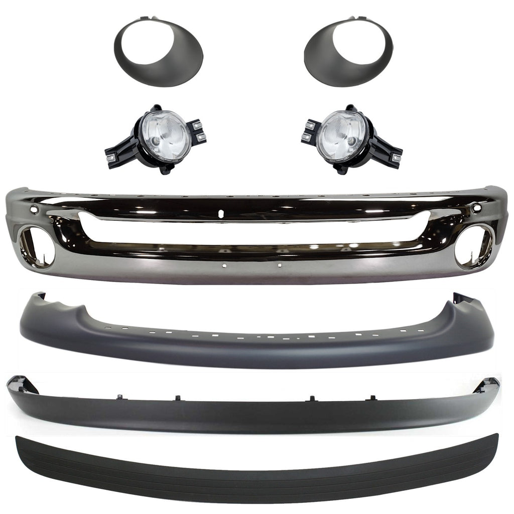 2002-2005 Dodge Ram 1500, Ram 2500 & Ram 3500 Bumper Face Bar - Front (55077946AB)