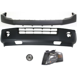 2007-2014 Ford Expedition Bumper Cover - Front, 4-Piece (7L1Z13008DBPFM)