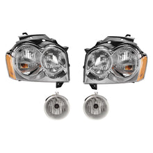 Load image into Gallery viewer, 2005-2007 Jeep Grand Cherokee Headlights - Driver &amp; Passenger Side (55156350AK)
