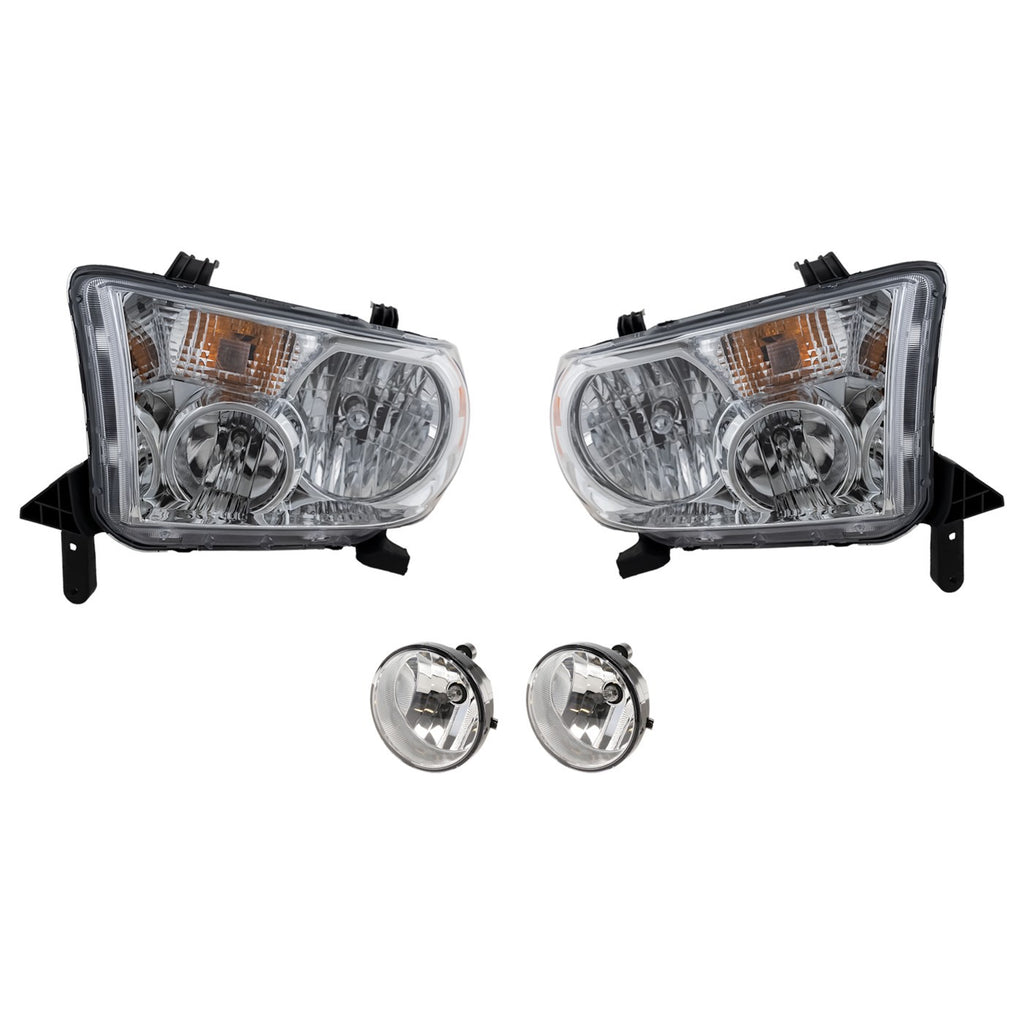 2007-2017 Toyota Sequoia & Tundra Headlights - Driver & Passenger Side (811100C051)
