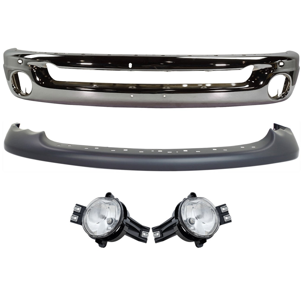 2002-2005 Dodge Ram 1500, Ram 2500 & Ram 3500 Bumper Face Bar - Front (55077946AB)