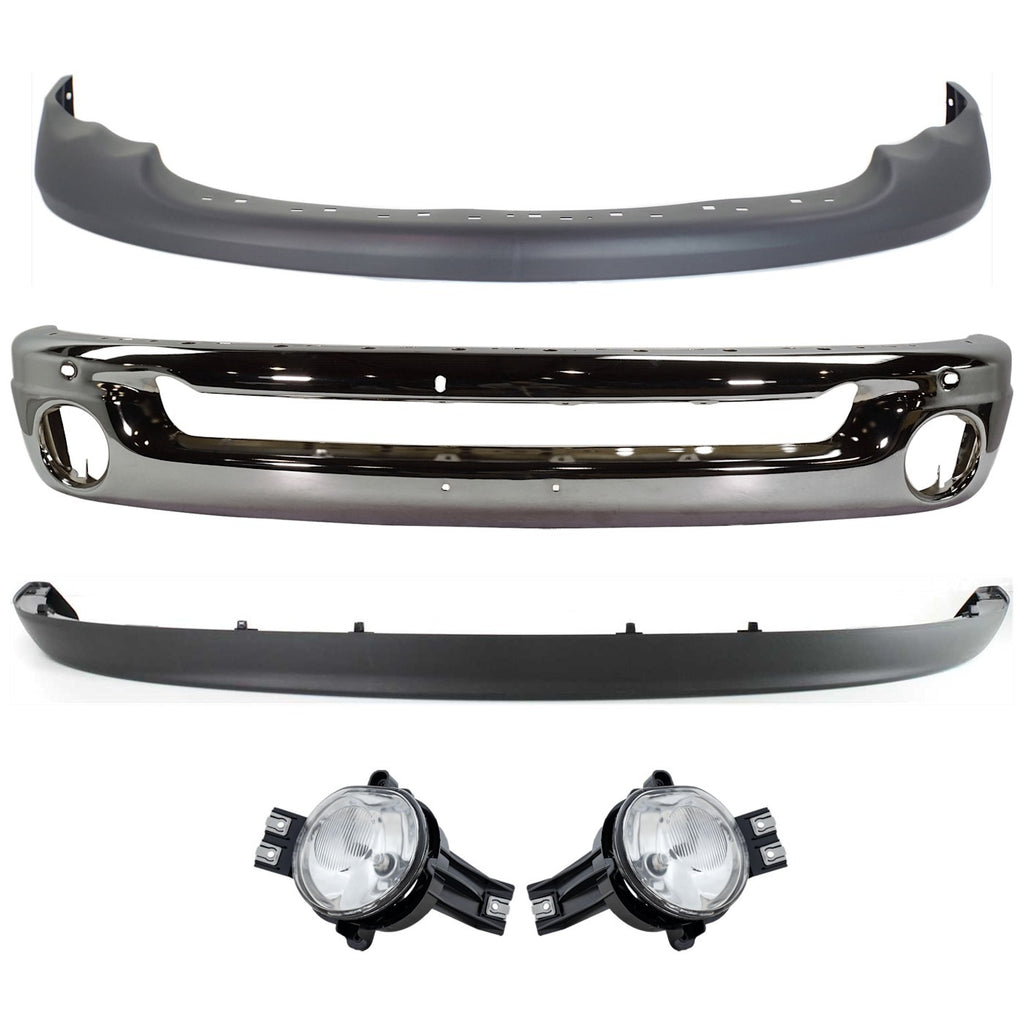 2002-2005 Dodge Ram 1500, Ram 2500 & Ram 3500 Bumper Face Bar - Front (55077946AB)