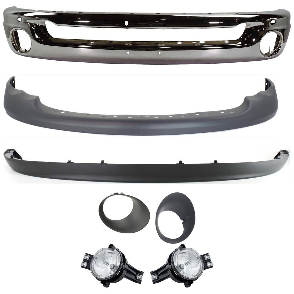 2002-2005 Dodge Ram 1500, Ram 2500 & Ram 3500 Bumper Face Bar - Front (55077946AB)