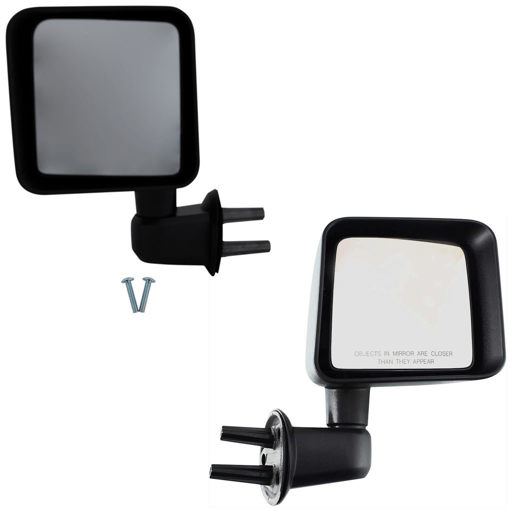 2007-2018 Jeep Wrangler & Wrangler JK Mirrors - Driver & Passenger Side (55077966AC)