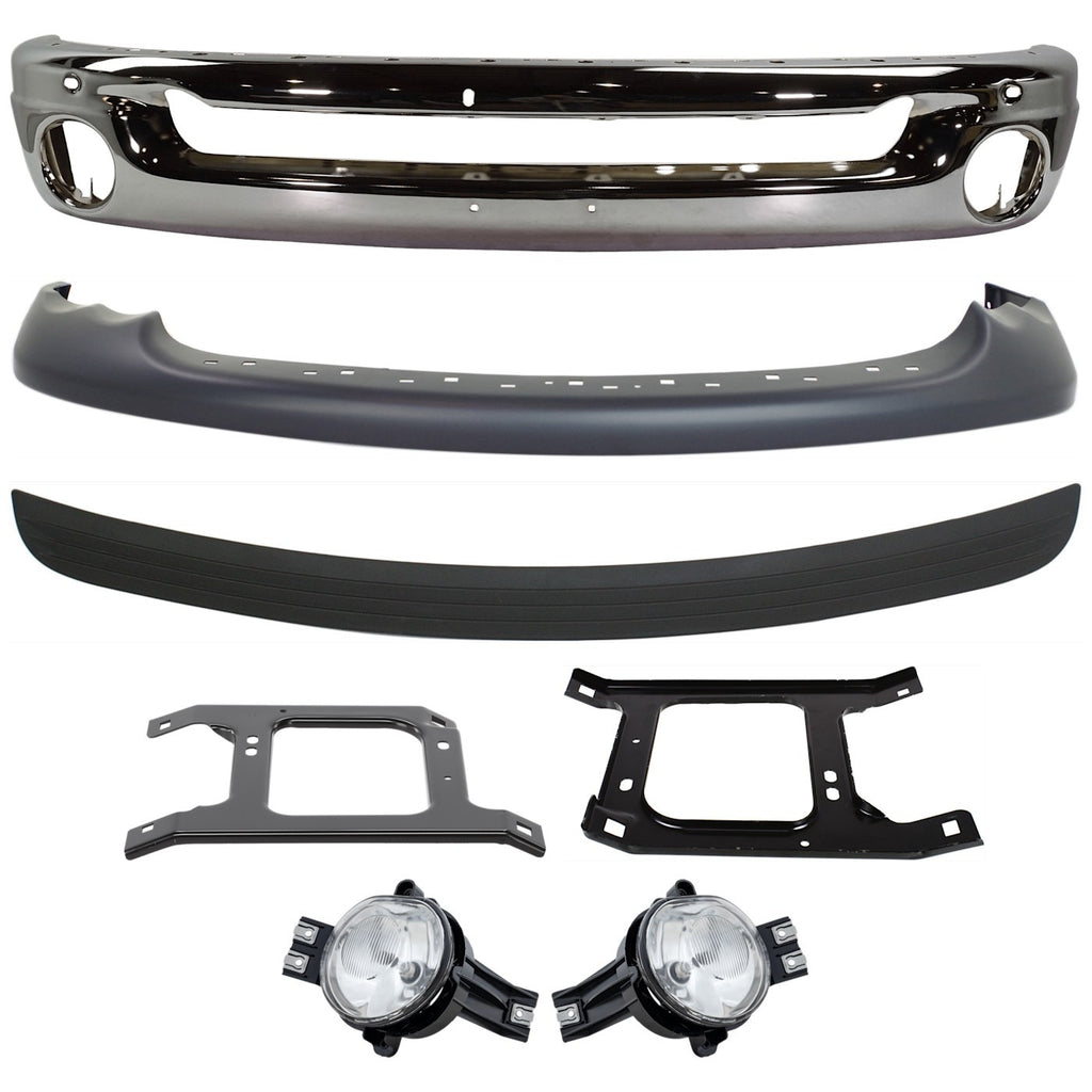 2002-2005 Dodge Ram 1500, Ram 2500 & Ram 3500 Bumper Face Bar - Front (55077946AB)
